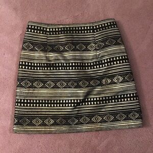 Eight Sixty Gold and Black Skirt